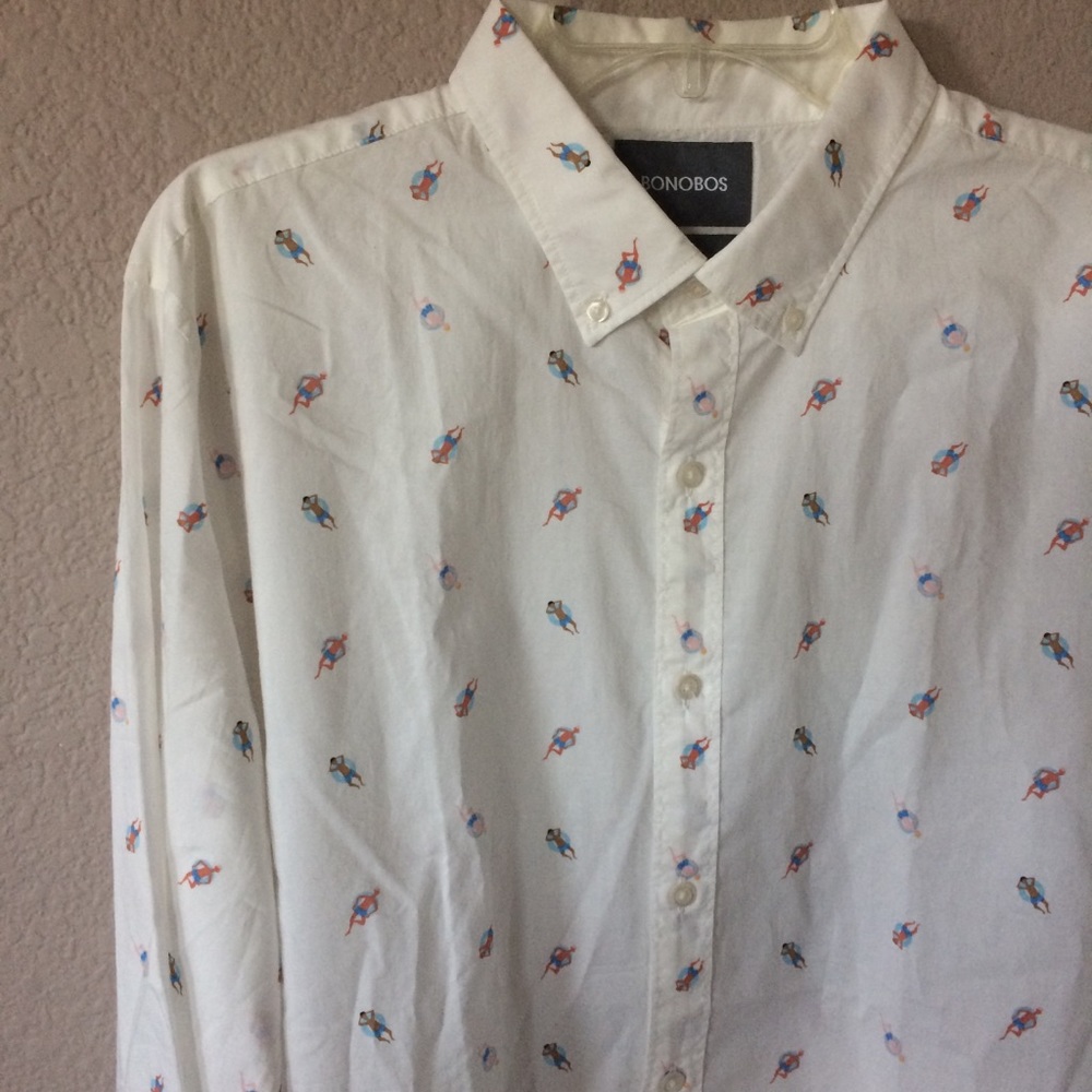 Men’s Bonobos long sleeve shirt men at pool - Picture 5 of 8